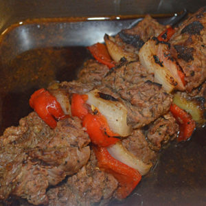 Cocktail Size Grilled Sirloin Steak Kabobs