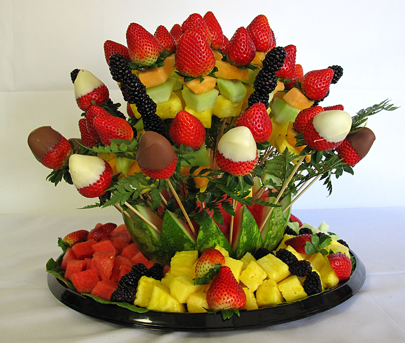 Chocolate Drizzled Fresh Fruit Kabobs