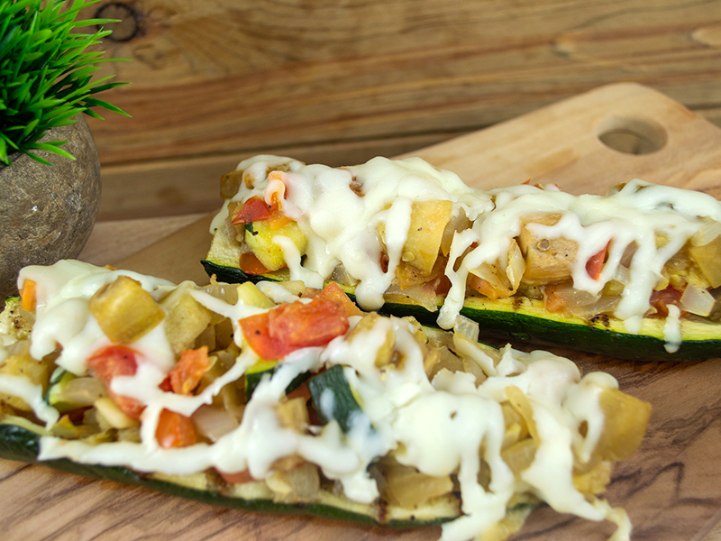 Grilled Ratatouille Boat Buffet