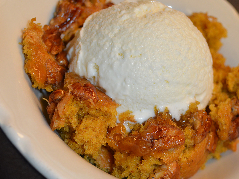 Pumpkin Spice Pecan Cobbler