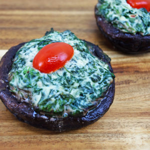 Ricotta and Spinach Stuffed Portobello Mushroom Caps Buffet