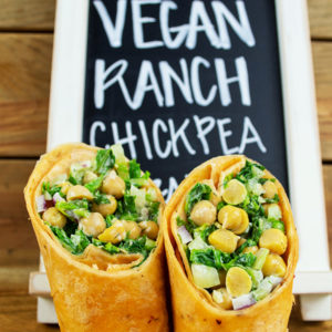 Vegan Ranch Chickpea Wrap
