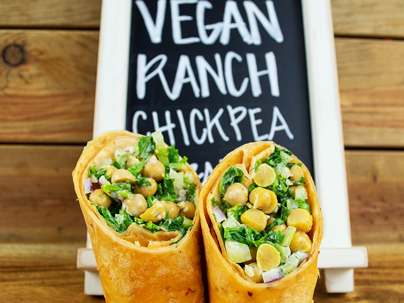 Vegan Ranch Chickpea Wrap