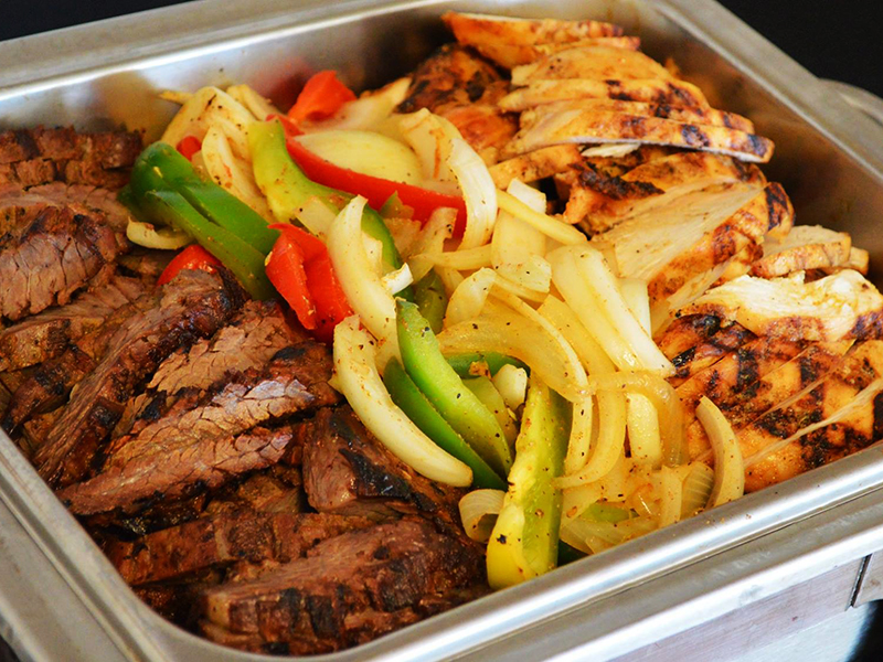Beef and Chicken Fajita Buffet
