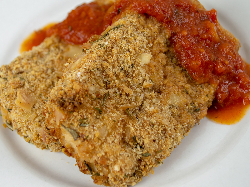 Almond Rosemary Lemon Crusted Tofu Buffet