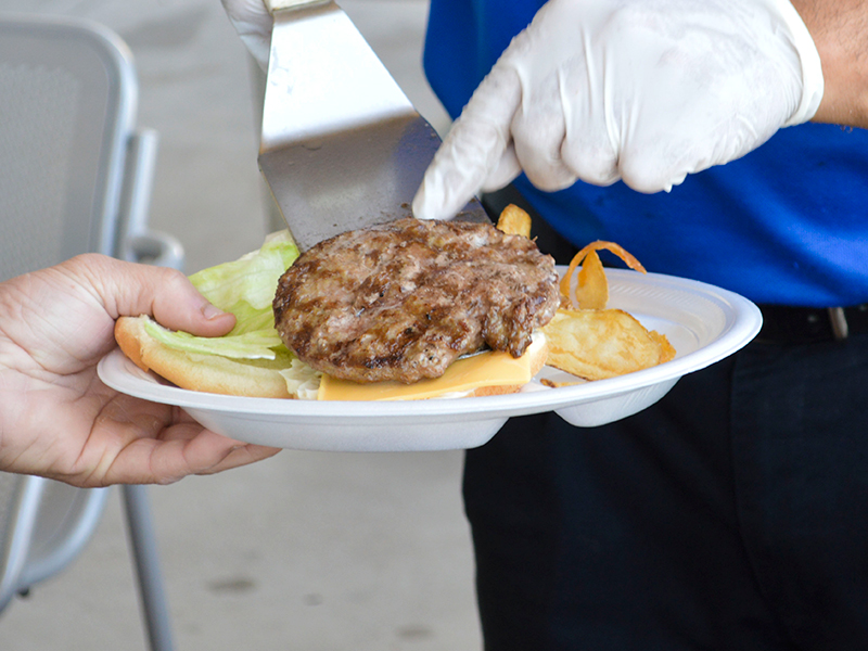 Hamburger and Hot Dog Buffet