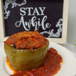 Seasoned Beef Stuffed Bell Pepper Buffet