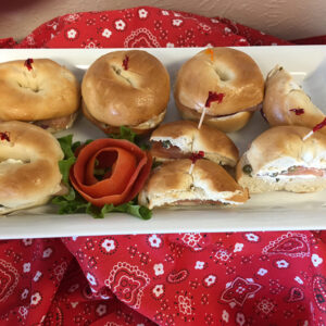 Smoked Salmon Mini Bagel Sliders
