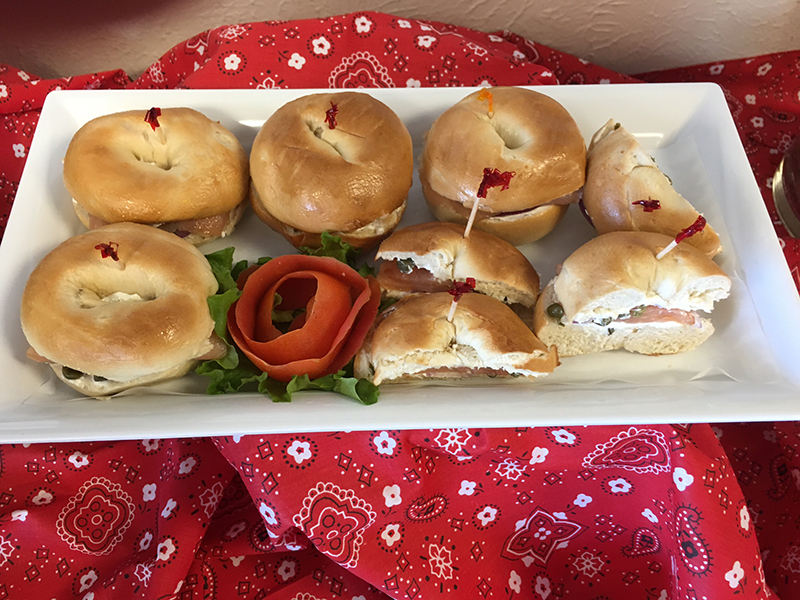 Smoked Salmon Mini Bagel Sliders