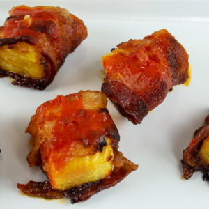 Spicy Bacon Wrapped Pineapple Bites