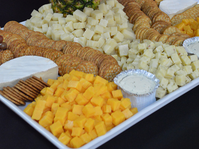 Cheese Cube Tray with Fancy Crackers
