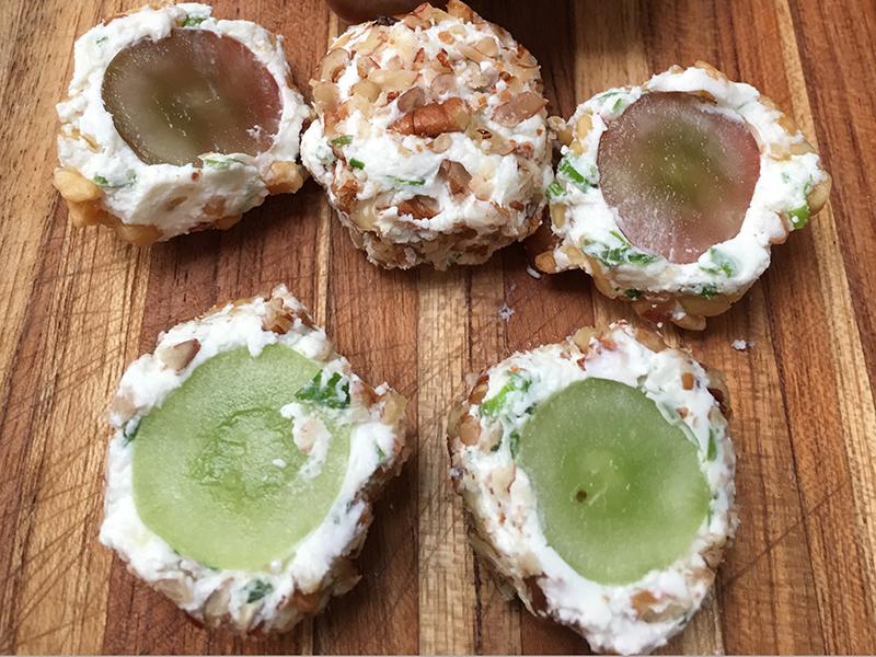 Goat Cheese and Grape Truffles