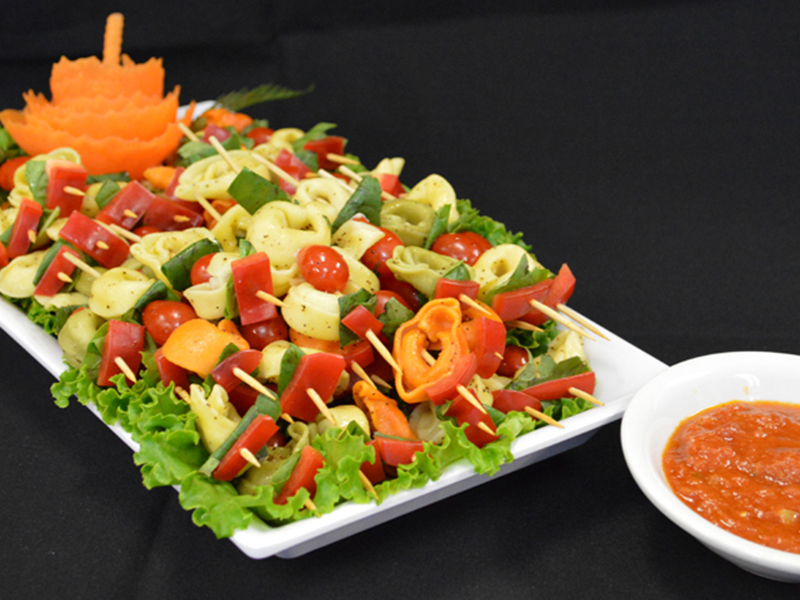 Tortellini Skewers with Marinara Sauce