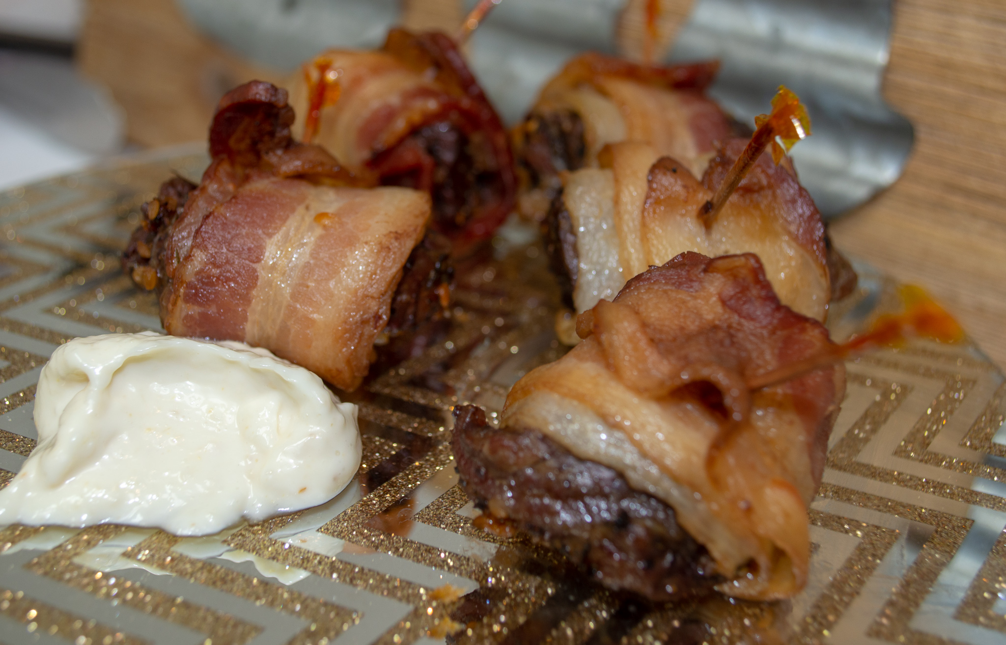 Bacon Wrapped Beef Tenderloin Tips