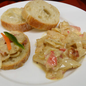 Crab Dip with Sliced Baguettes