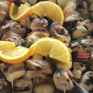 Cocktail Size Grilled Chicken Kabobs
