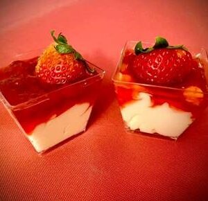 Crustless Strawberry Shortcake Dessert Shot