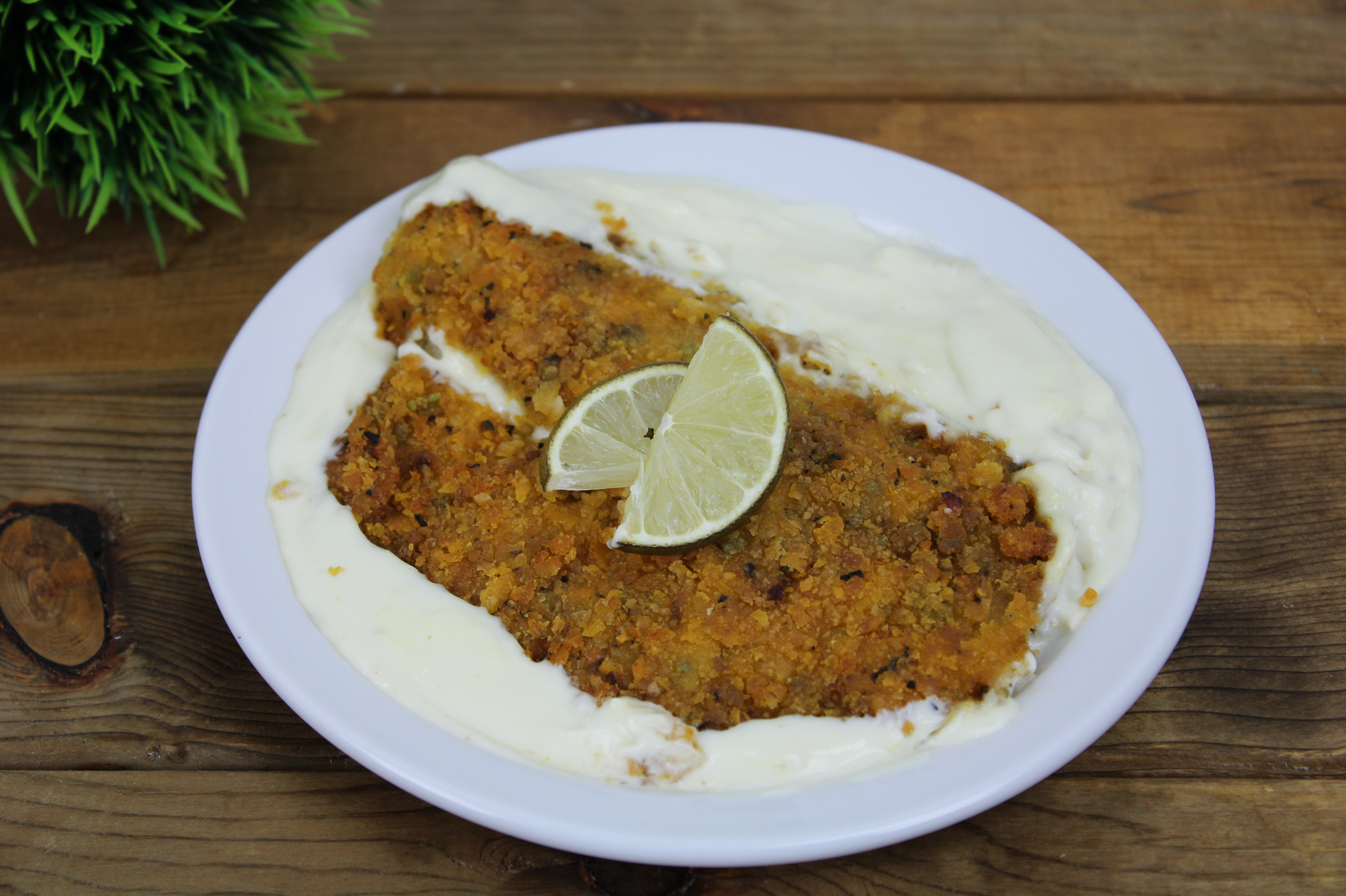 Tortilla Chip Crusted Tilapia